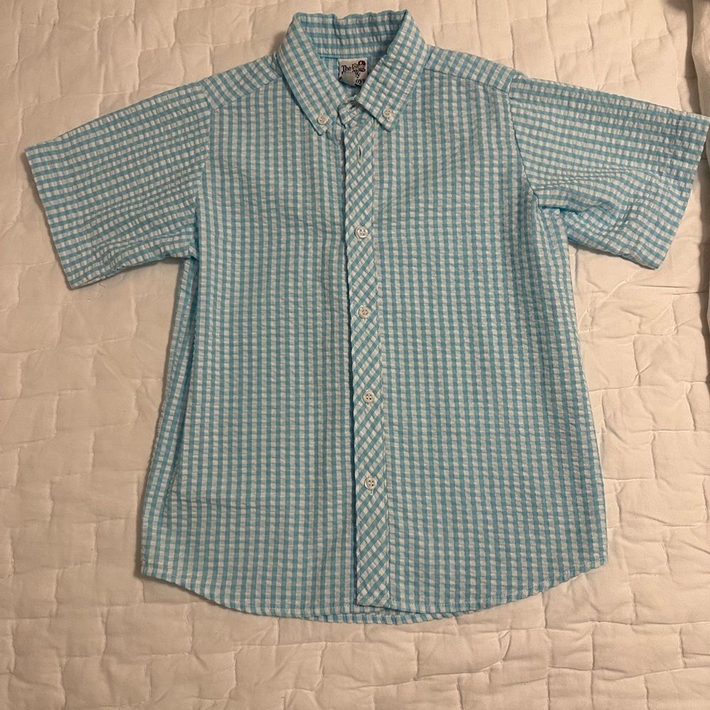 The Bailey Boys seersucker button down shirt